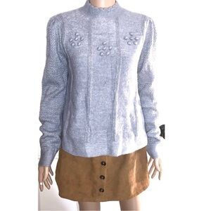 Lauren Conrad Blue Mock Turtleneck Sweater Medium